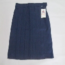 กระโปรงผ้าโทเรสีกรมอ่อนนำสมัย 6 จีบ